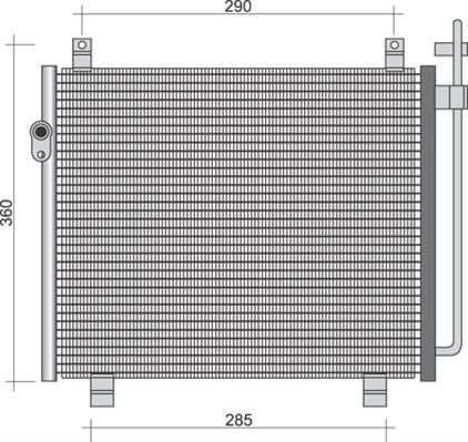 MAGNETI MARELLI Конденсатор, кондиционер 350203246000